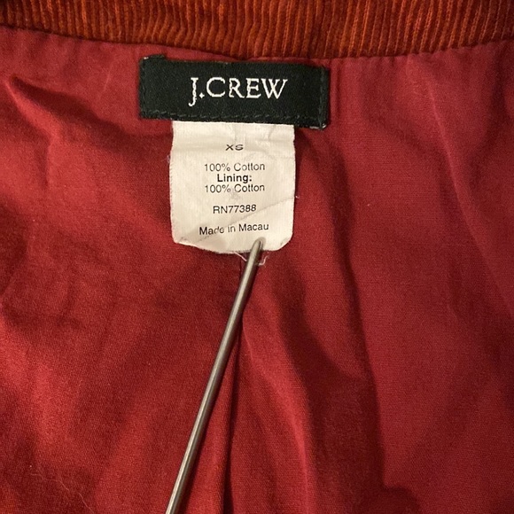 J. Crew Burnt Orange Rust Red Corduroy Vest - Picture 7 of 9